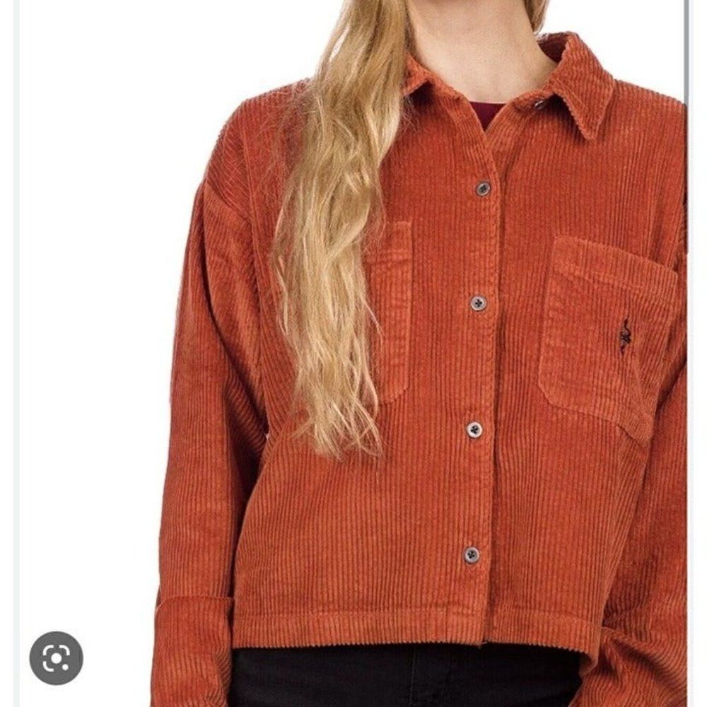 Vans Surf Supply Ainara Cord Woven Lifestyle Shirt Women's XS Picante Jacket